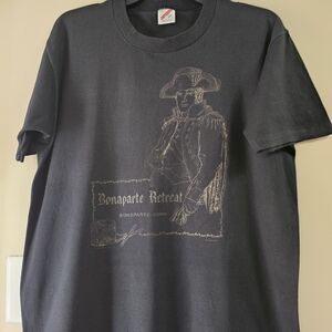 Vintage Bonaparte Retreat Iowa Graphic Tee - 90s Jerzees Made in USA Large